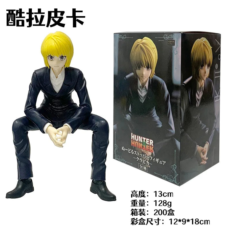 15CM Anime HUNTER×HUNTER Illumi Zoldyck Instant Noodle Press Sitting Model Toy Gift Collection Action Figure PVC Boxed