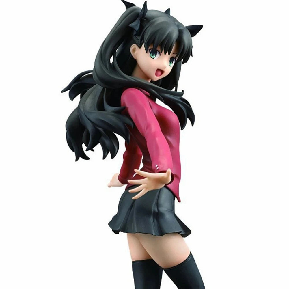 Anime FATE STAY NIGHT Tohsaka Rin FGO Station Modell Spielzeugsammlung 21CM Actionfigur bemalte Figur Rin Puppe PVC Kindergeschenke