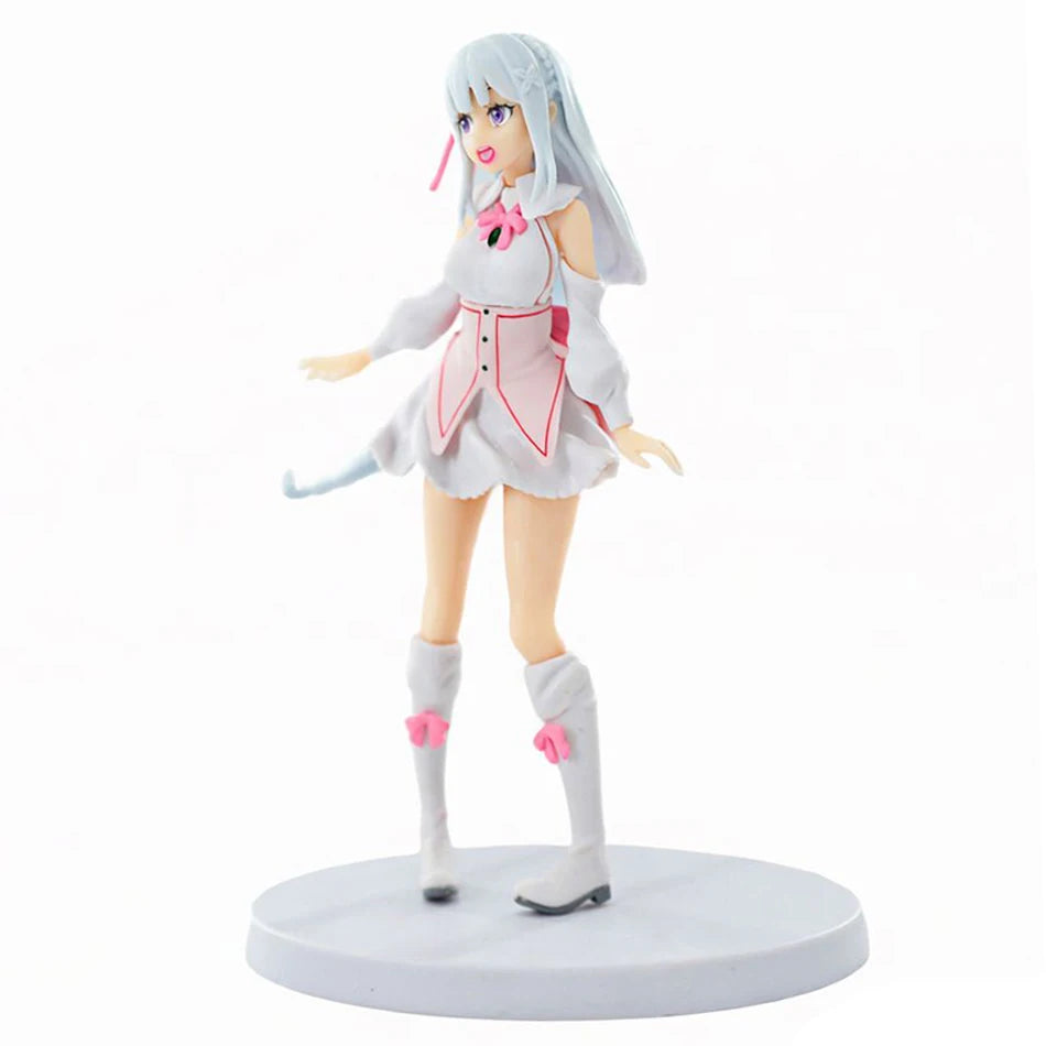 Re:Life In A Different World From Zero 17cm Anime Figure Emilia Memory Snow Magical Girl Kawaii PVC Peripheral Model Toys Gifts