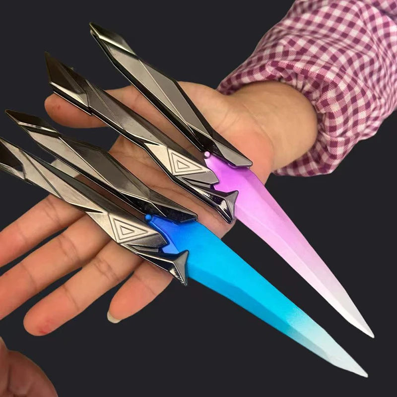 Tactical Shooter Foldable Butterfly Blade 3D Engraved Collectible Weapon Portable Melee Gear For Cosplay/Gaming Accesso