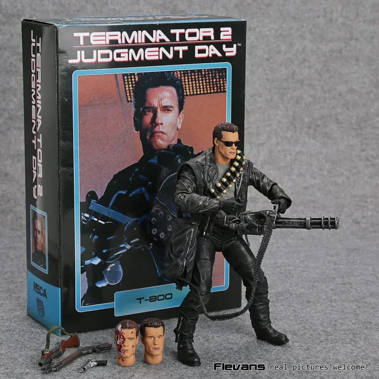 NECA Терминатор 2: Денят на страшния съд T-800 Арнолд Шварценегер PVC екшън фигурка колекционерски модел играчка 7" 18см