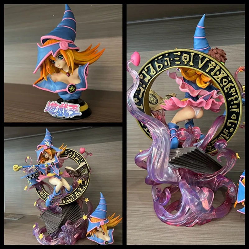 38cm Yu-Gi-Oh!: Dark Magician Girl & Kuriboh Anime Figure Model Statue Collection Desktop Decoration Ornament Toys Gifts For Fan