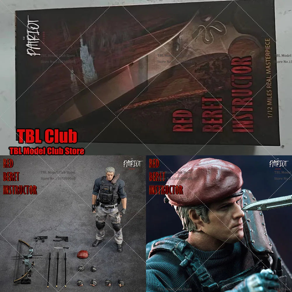 Patriot Studio 1/ 12 Handsome Red Beret Instructor Male Soldier Full Set Fit 6inch Action Figure Model with Bow Arrow Equipment