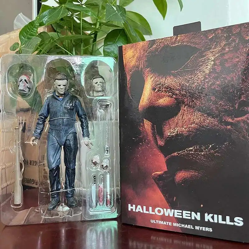 NECA Figure Michael Myers With LED Pumpkin Halloween Figure Ultimate Action Toy Doll Decor Christmas Gift Halloween Horror Toy