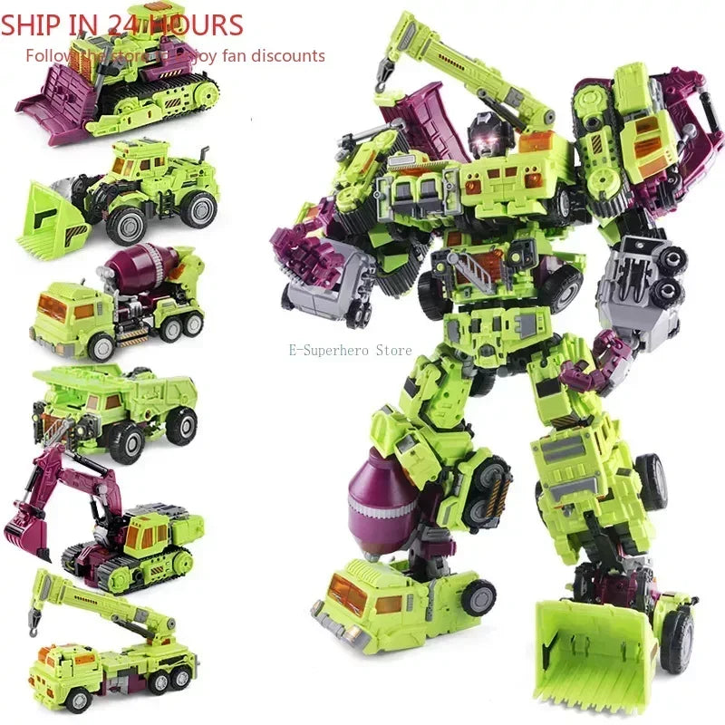 NBK Devastator 6in1 Combiner GT G1 Transformation Action Figure Toy Masterpiece Movie Model MP Deformation Car Robot Kid Gifts