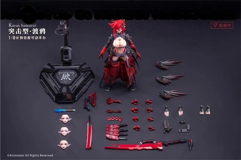 Animester Wolf Mastiff Force Karas Samurai Crow 1/9 Action Model Collectible Figure Toys in Stock
