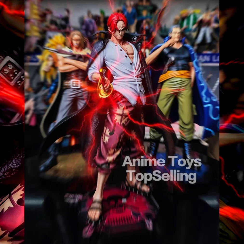24,5 см аниме фигурка One Piece фигурка Shanks фигурка Luffy PVC статуя колекционерски модел играчки подаръци
