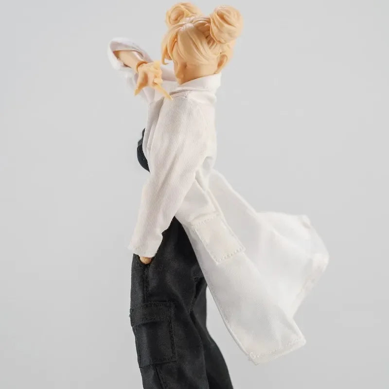 1/12 Мащабна фигурка за жени/мъжки, бяла лабораторна престилка, лекарска сестра, униформени дрехи, модел за 6-инчов войник, RomankeyGW, играчки за тяло