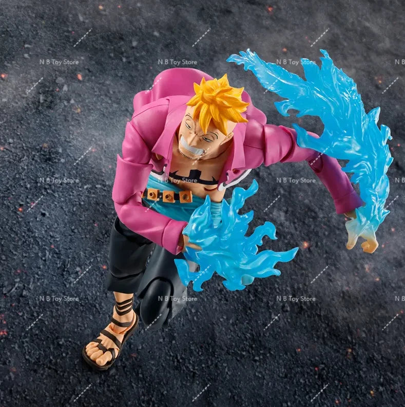 Bandai SHF Souls Limited Edition One Piece Marco Mariford Figure Action Decoration Child Toy Collectable Doll Mobile Gifts