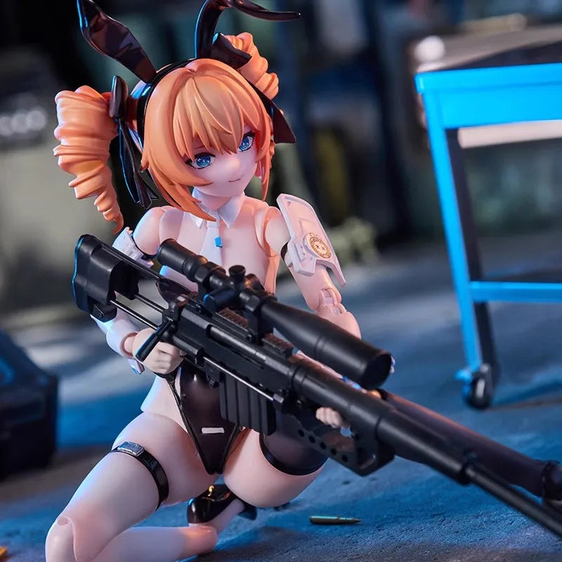 Sushing 1/12 Rabbit Quick Response Team Anime Figur Sniper Leoni Actionfigur Rabbit Girls Leoni Modelle Spielzeug Sammeln Kindergeschenk