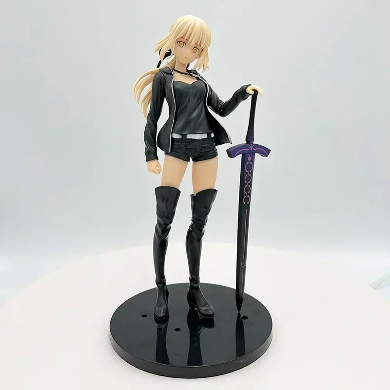 25cm Fate/Grand Order Saber Sexy Anime Girl Figure Altria Pendragon Dress Action Figure Saber Alter Figurine Model Doll Toy Gift