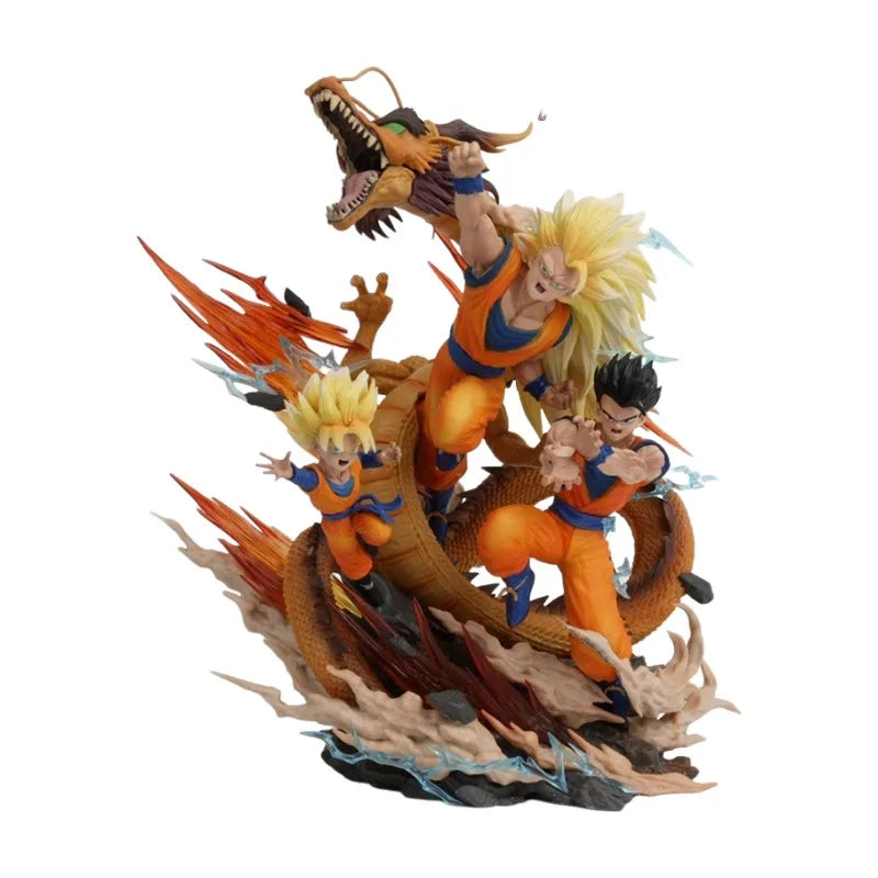 28cm Dragon Ball Goku Gofan Goten Drachenfaust Explosion Anime Figur Modell Statue Sammlung Desktop Dekoration Ornament Spielzeug