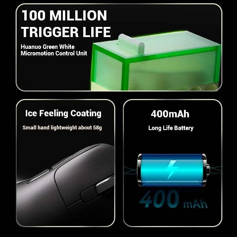 AJAZZ AJ179 PRO Kabellose Gaming-Maus – PAW3395-Sensor, magnetische Ladestation, anpassbare Makros, kompatibel mit PC/Laptop