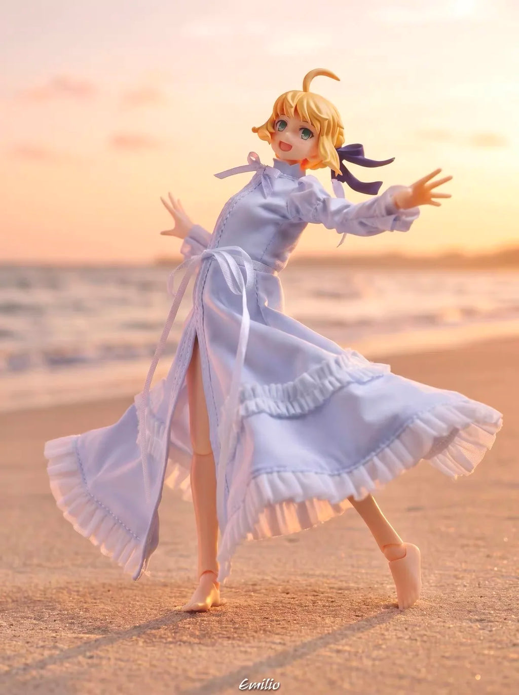 Fate/Stay Night Saber Altria Pendragon Gown Cloth Skirt Adapt 1/12 Figma Blank Body Action Figure Toy Accessories No Figure
