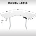 Höhenverstellbarer Schreibtisch, L-förmiger elektrischer Stehschreibtisch für das Studium, Esports, StandUp-Eckcomputerschreibtisch, Home-Office, Sitz-Steh-Schreibtisch