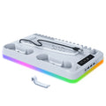 GAMINJA RGB Cooling Base Gamepad Charging Stand For PS5 Console Holder Headset Hook Game CD Storage Rack For PS5 Disc & Digital