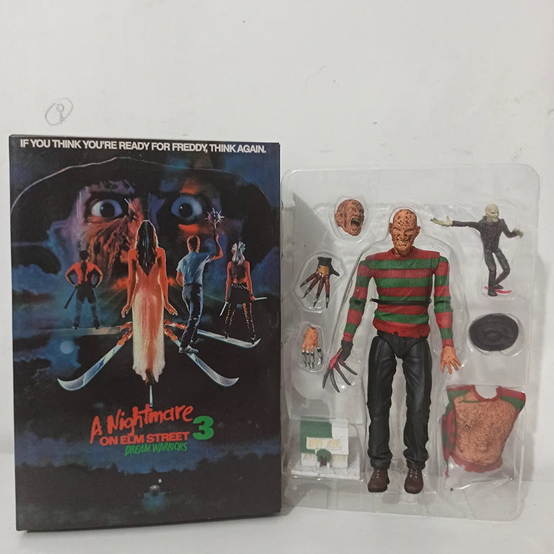 NECA Freddy Krueger Action Figure Collectible Model Toy Halloween Horror Christmas Gifts