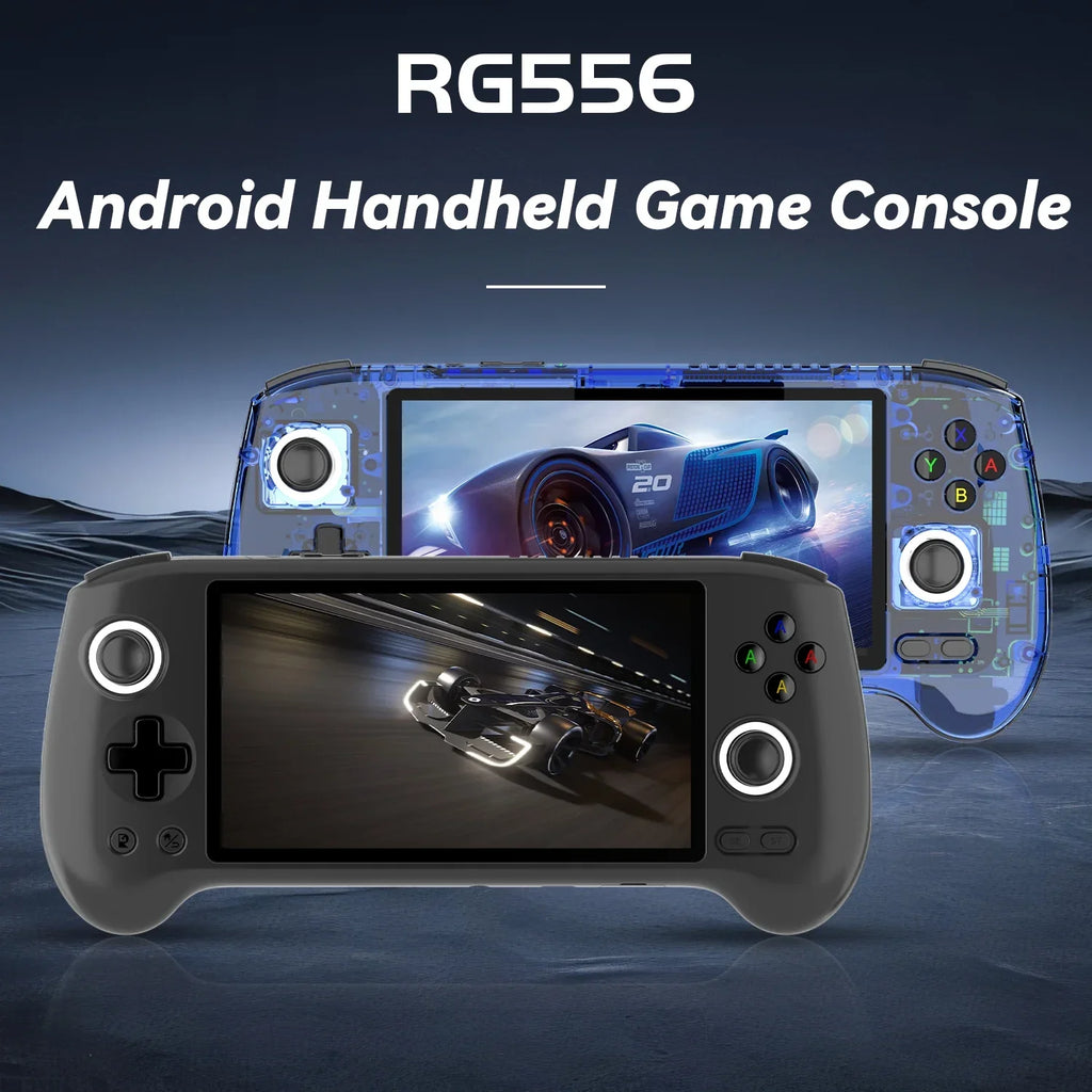 ANBERNIC RG556 Portable Games Console, 5.48Inch Amoled Screen, Android , 5500MAH Battery, Bluetooth Portable Video Game Player