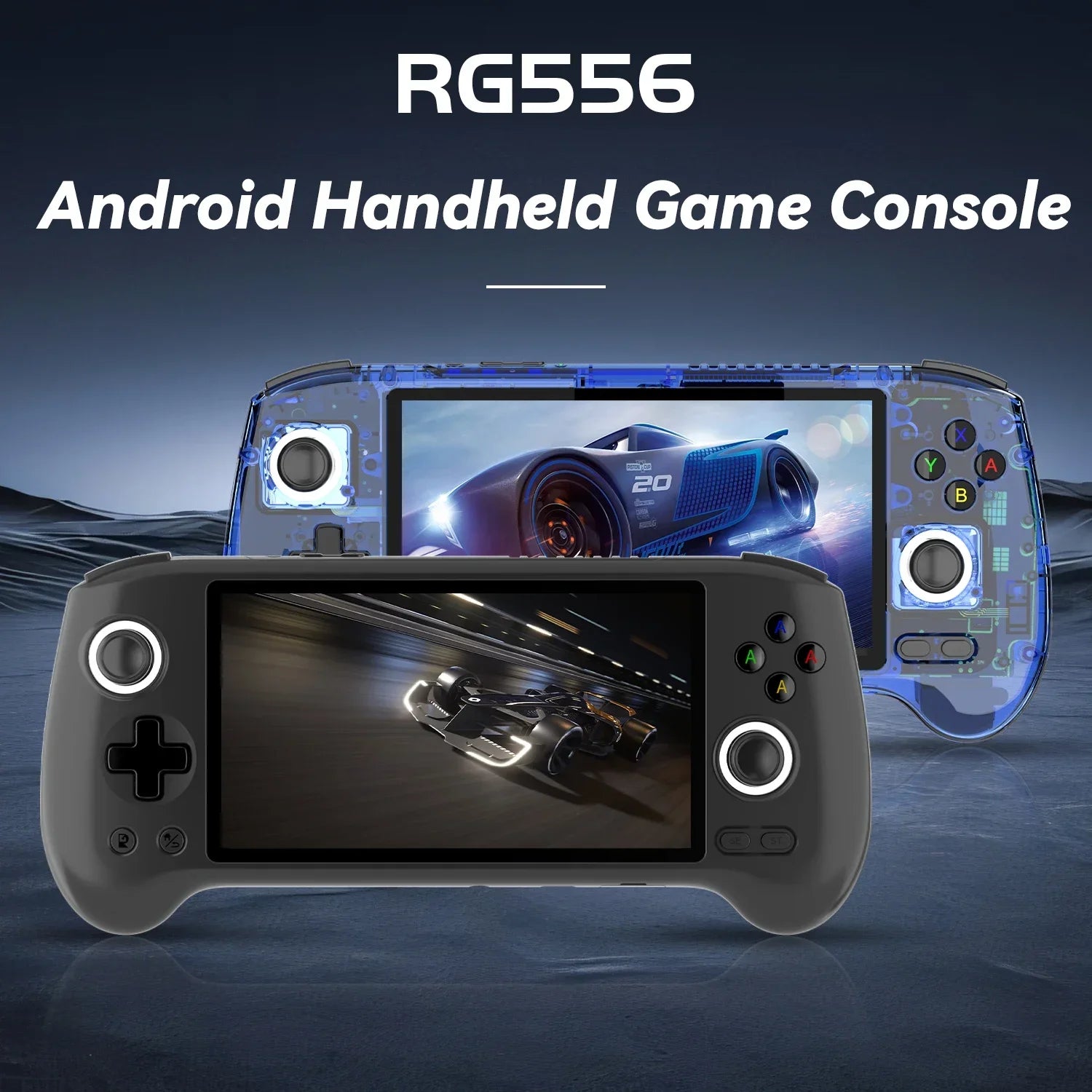 ANBERNIC RG556 Portable Games Console, 5.48Inch Amoled Screen, Android , 5500MAH Battery, Bluetooth Portable Video Game Player