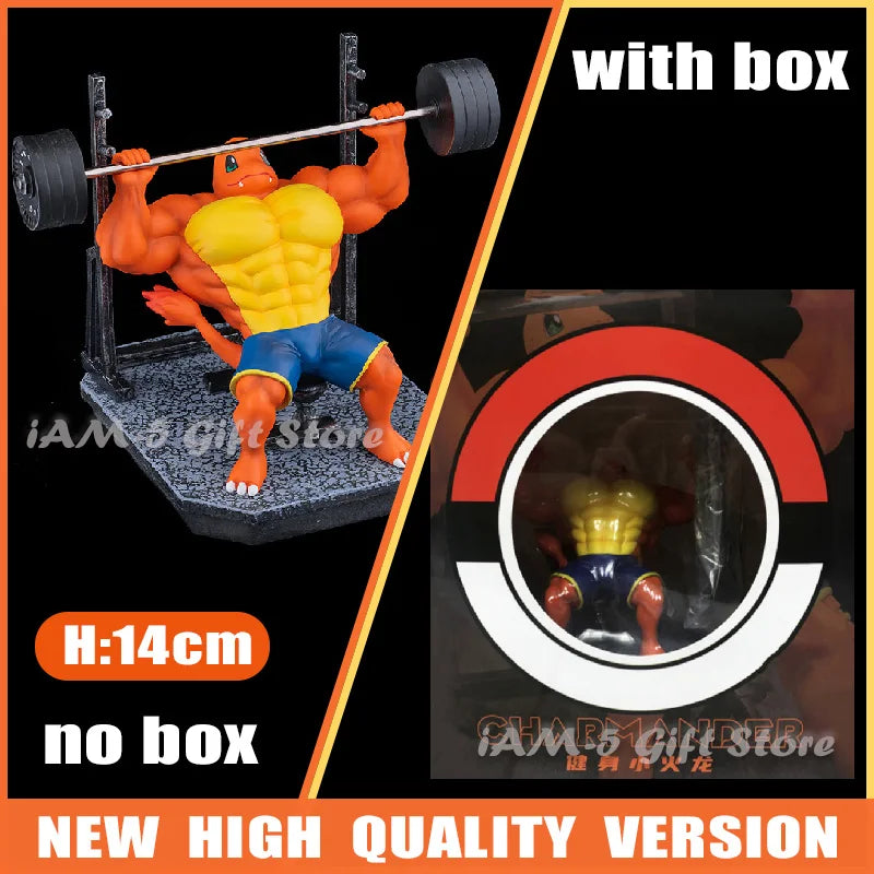Pokemon Spielzeug GYM Figuren Cartoon Fitness Muskelmann Actionfigur Charmander Bulbasuar Squirtle Gengar Fit Modell Anime Spielzeug