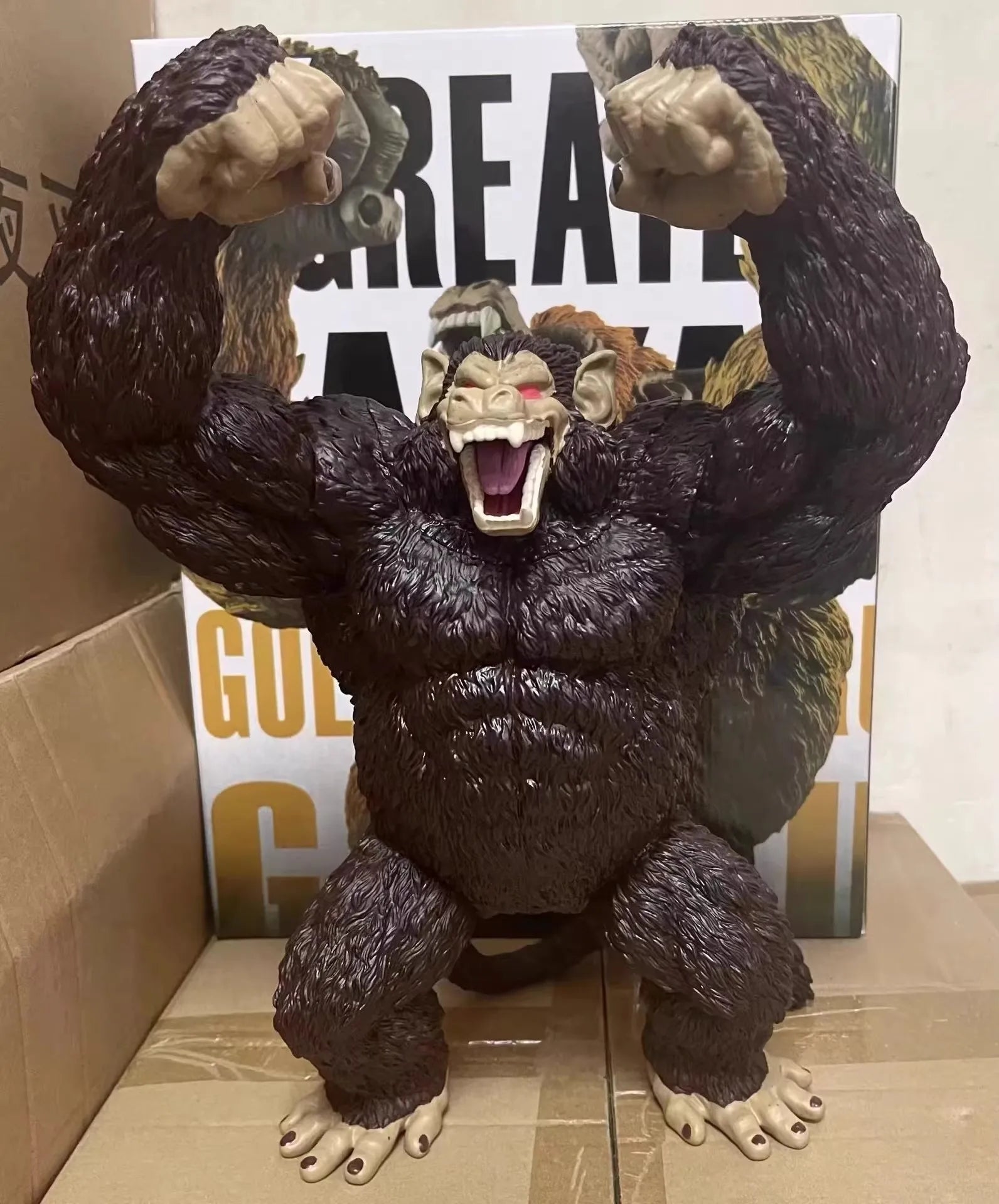 Dragon Ball Anime Golden Ape King Kong Transformierbares Desktop-Ornament Handgefertigtes Modell Actionfigur Sammlerspielzeug Geburtstagsgeschenk