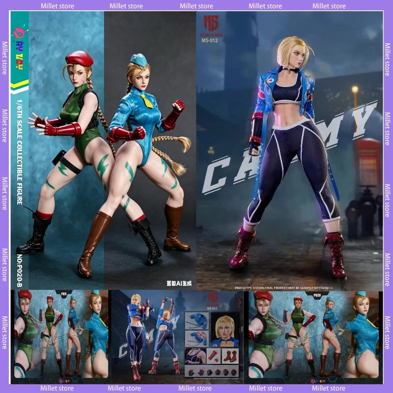 PLAY TOY SF Cammy White P020 Movable Model Toys Collection 1/6 Steel Bone Silica Gel Body SF Cammy White Anime Figure Model Toy