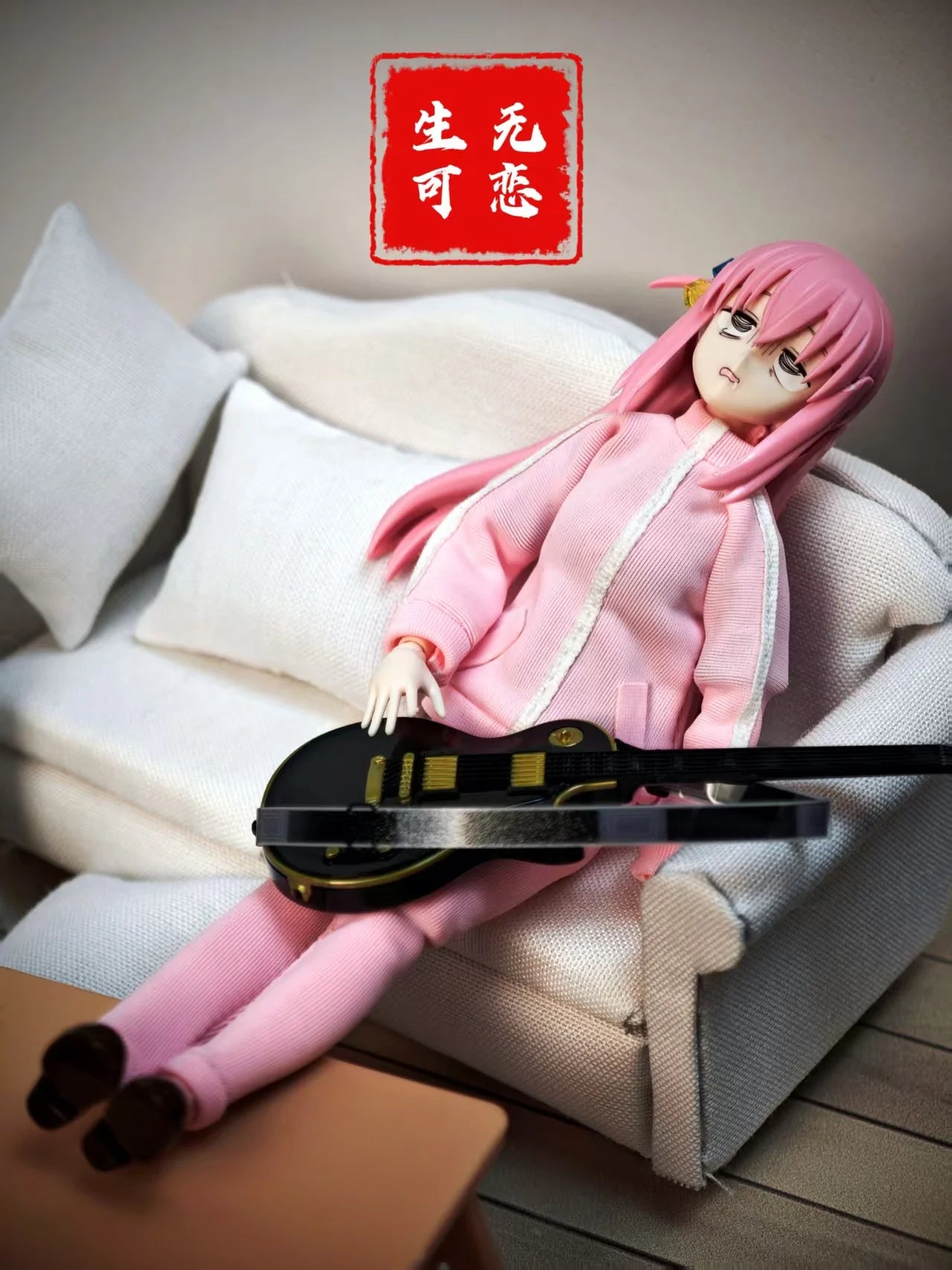 New Stock 1/12 Scale Female Soldier Boki Lonely Rock Clothes Pink Skirt Pants Set For 6in Figma Action Figure Toy