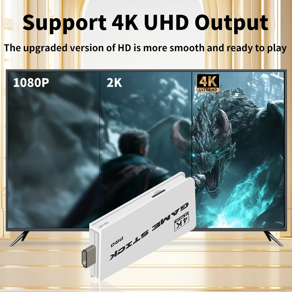 M15 Game Stick Retro Game Console with 30000+Games 4K HD Output for PS1/MAME/NEOGEO/NES/SNES/GBA Plug and Play for PC/TV/Monitor