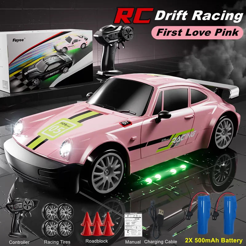 Remote Control Car RC Drift Car 2.4GHz 1:20 4WD 20KM/H High Speed Vehicle with LED Lights Racing Toy for Children Kids Adults