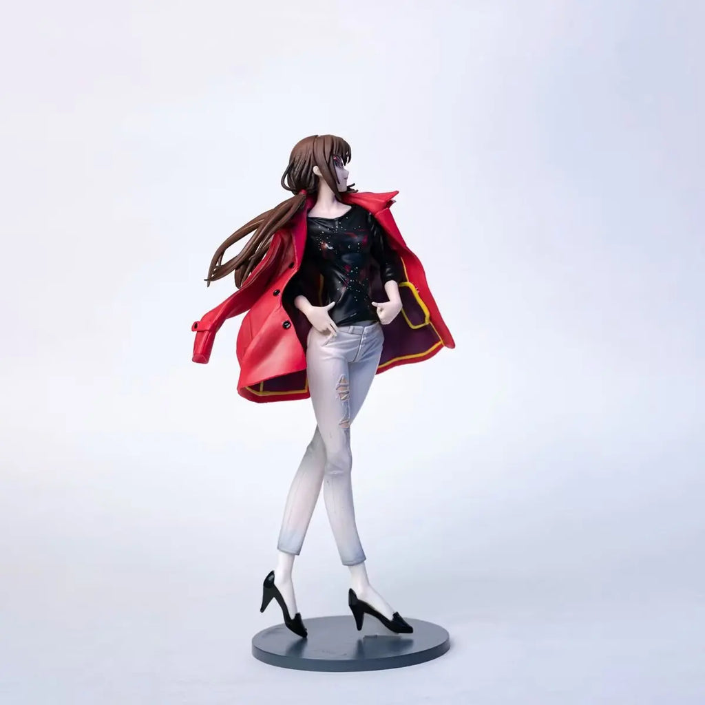 Anime EVANGELION Mari Makinami Illustrious Figure Fashion Dress Up Red Jeans Model Ayanami Rei Toy Gift Collection PVC 27CM