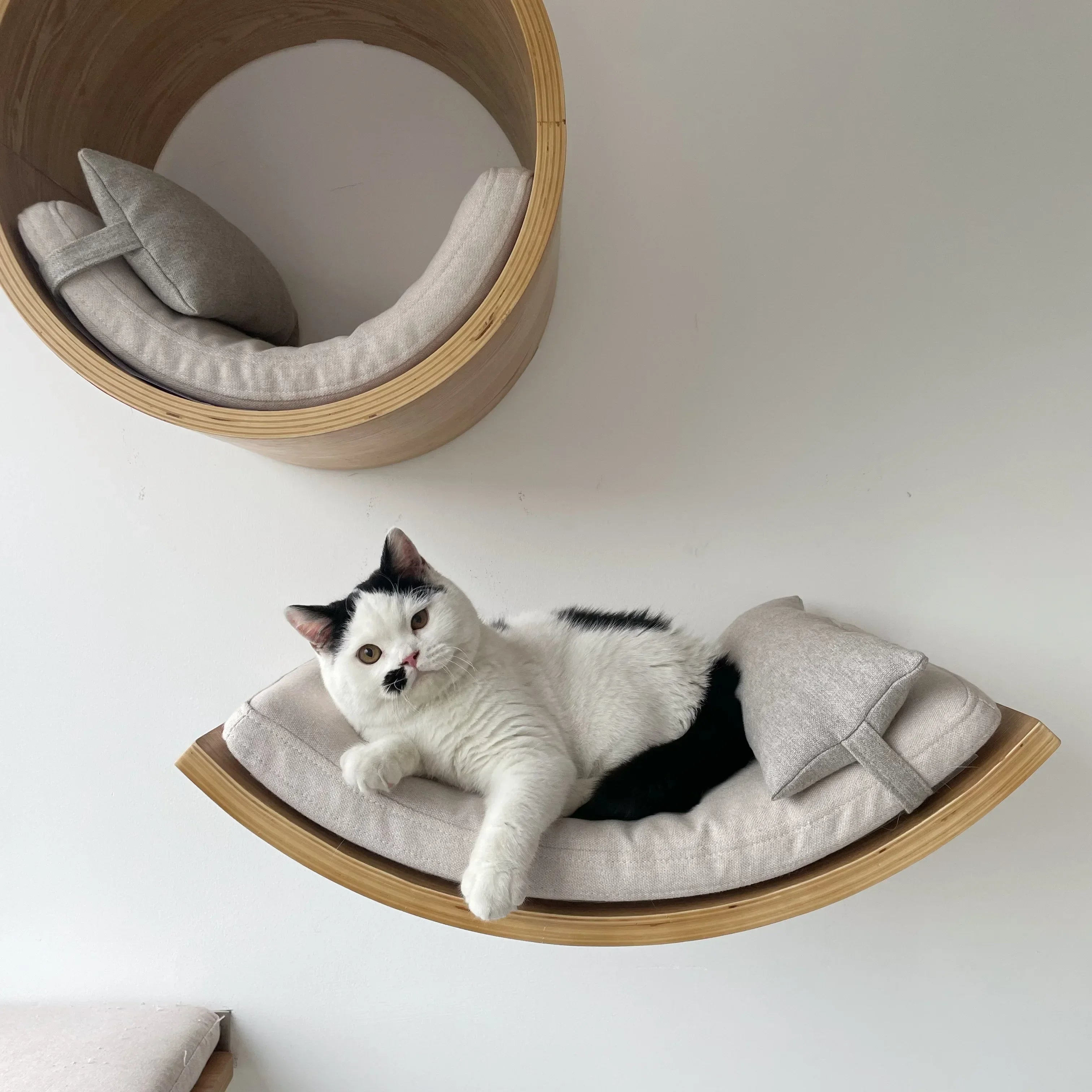 Cat Climbing Shelf Wall Mounted Cat Tree Tower Scratcher Hammock Sisal Stairs House Pet Furniture Cats Accessories Exercise Toy