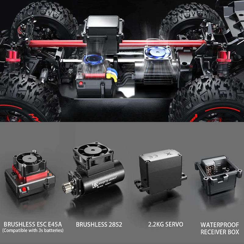 MJX 14209 14210 V3.0 1/14 RC-Auto 75 km/h bürstenloser Hyper Go 2,4G-Fernbedienung 4WD Offroad-Renn-RC-Truck Elektro-Hobby-Spielzeug
