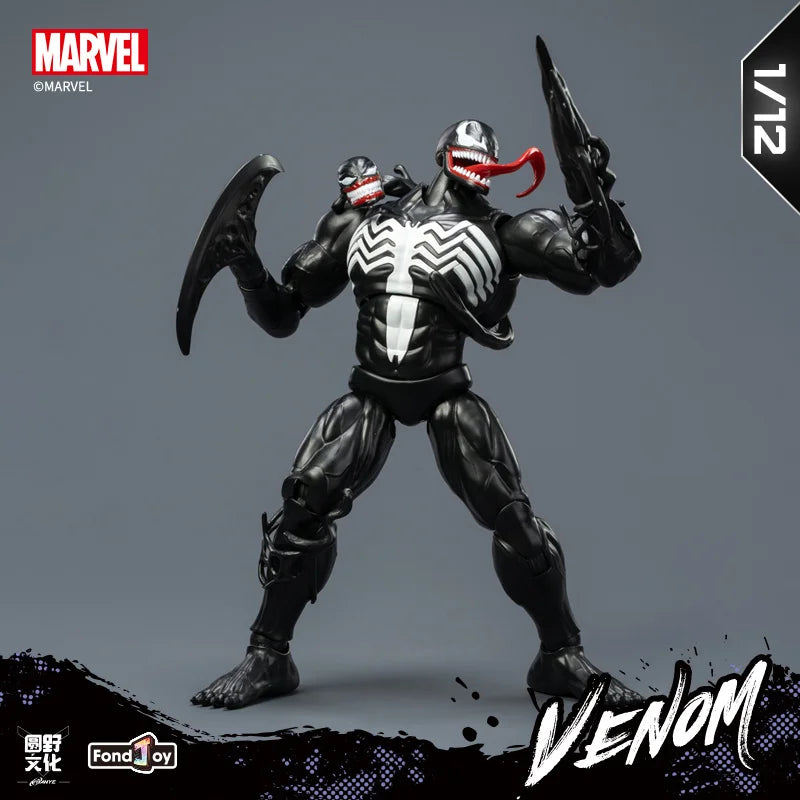 Fondjoy Genuine 1/12 Comic Edition Venom Action Figures Marvel Red And Blue Suit Spider Man Assembled Model Deadpool Boy'S Gift