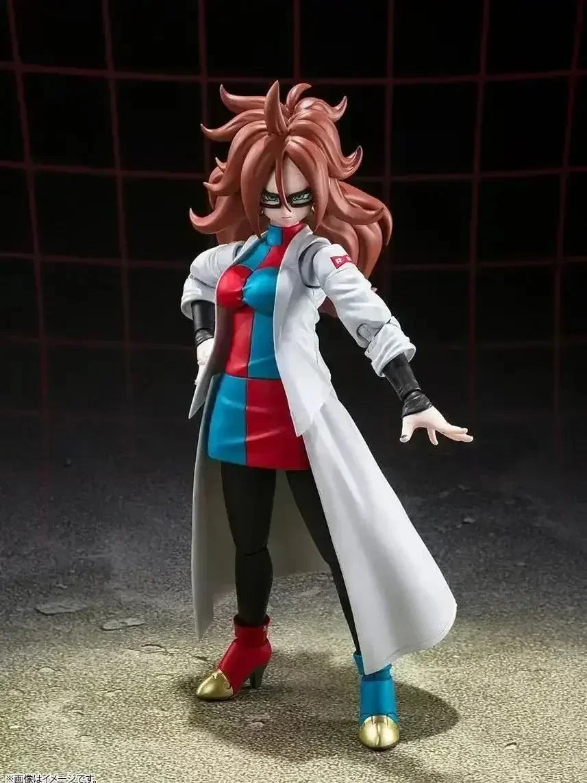 In Stock Bandai SHF SH Figuarts  Android 21 Lab Coat No.21 Anime Figure Model Collection Toy Gift