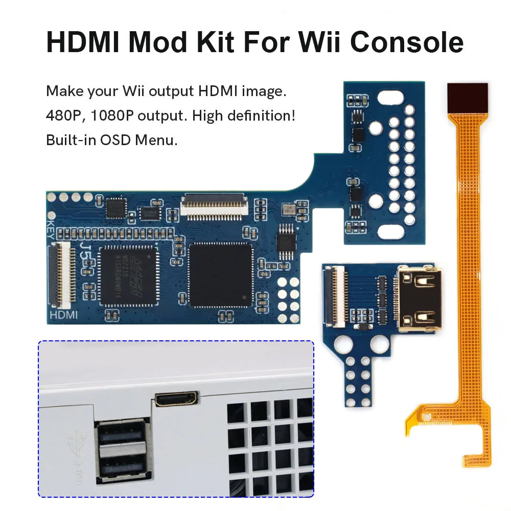 Hispeedido Internal Wii Digital HDMI MOD Kit Digital to Digital HDMI Mod Kit For Wii Console