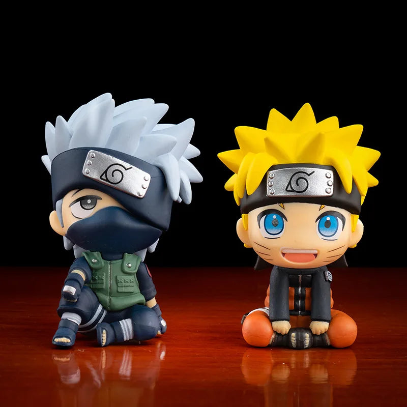 Anime Naruto Figure Naruto 9cm Kakashi Action Figure Q Version Kawaii Sasuke Itachi Figurine Car Decoration Collection Model