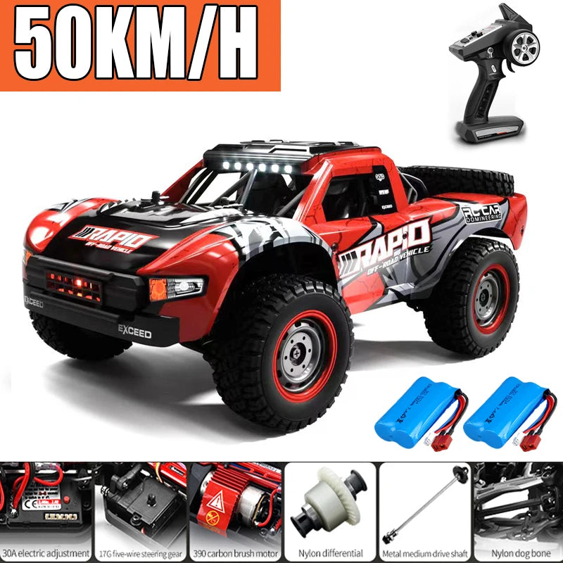 Rc Кола Off Road 4x4 50 км/ч или 75 км/ч Високоскоростна безчеткова моторна Monster Truck 1/16 Пустинни/Снежни състезателни колички за дрифт играчки за момчета