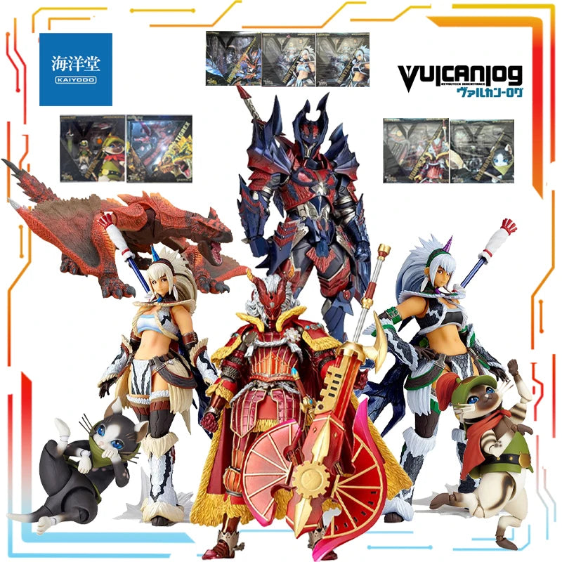 KAIYODO Original Finished Product Movable Vulcanlog Series Monster Hunter Anime Action Model Toys Collectible Gifts for Friend