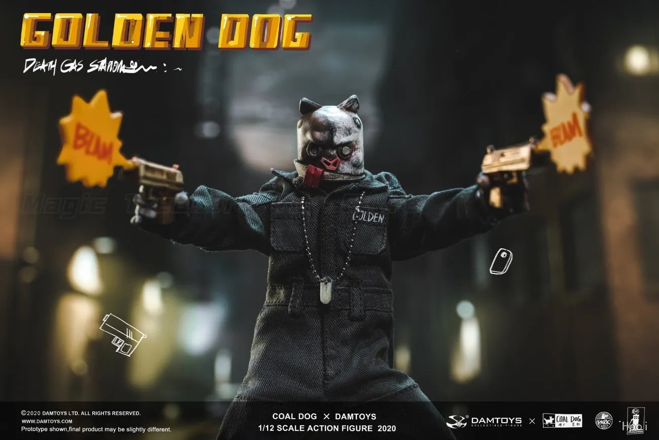 【In Stock】Original DAMTOYS CoalDog GOLDEN DOG 1/12 Action Figure Model Toy Gifts