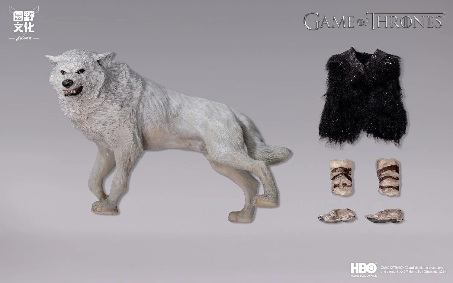 Yuanye Culture Game of Thrones Jon Snow 1/12 Cloth Movable Doll Hand-made Ornaments Gift Collection