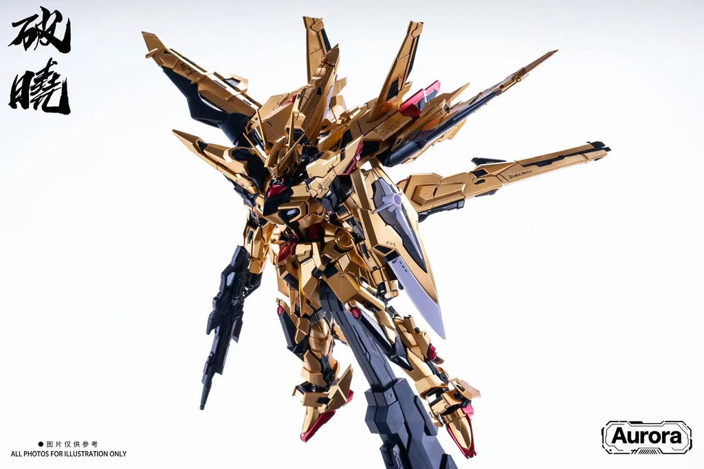 In Stock AURORA MODEL DAWN MG AKATSUKI 1/100 Assembly Movability Model Toys Alloy skeleton Pre-coated Double Backpack
