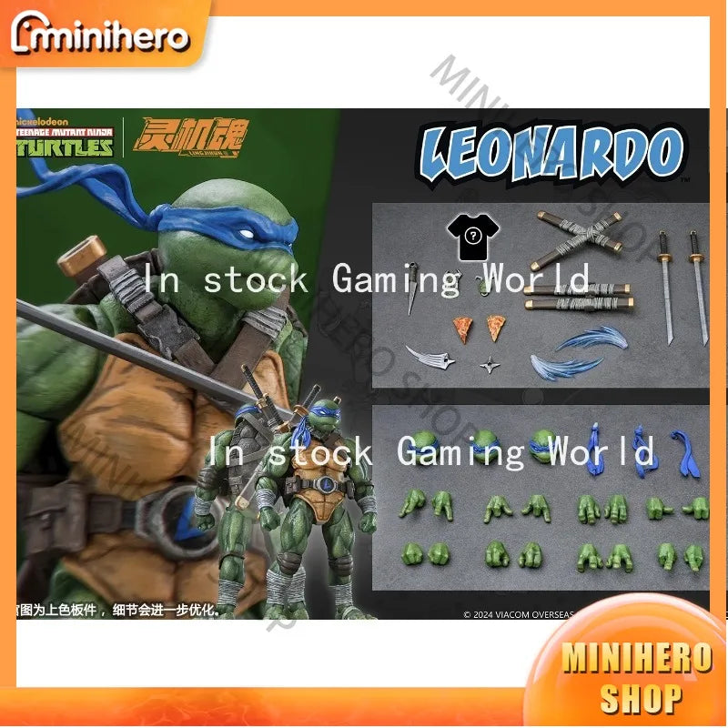In Stock Teenage Mutant Ninja Turtles Raphael & Leonardo 1/12 Scale Action Figure Ninja Turtles Collectible Toy