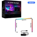 RGB геймърски светлинни ленти, монитор, подсветка, LED дисплей, синхронизация на компютър, атмосфера, екран, приложение, музика, синхронизация, декор, игрална стая, парти
