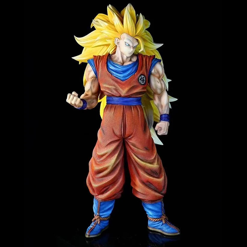 54cm/21.26inch Dragon Ball Z Son Goku Ssj3 Figure Super Saiyan Goku Action Figures JT Statue Collection Model Toys Gifts