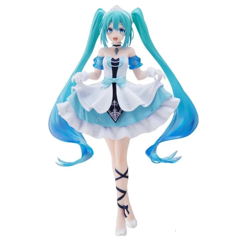 Bandai Anime Figure Cinderella HATSUNE MIKU Doll Action Fairy Tale Fairyland Desktop Ornaments Model Decoration Gifts Animation