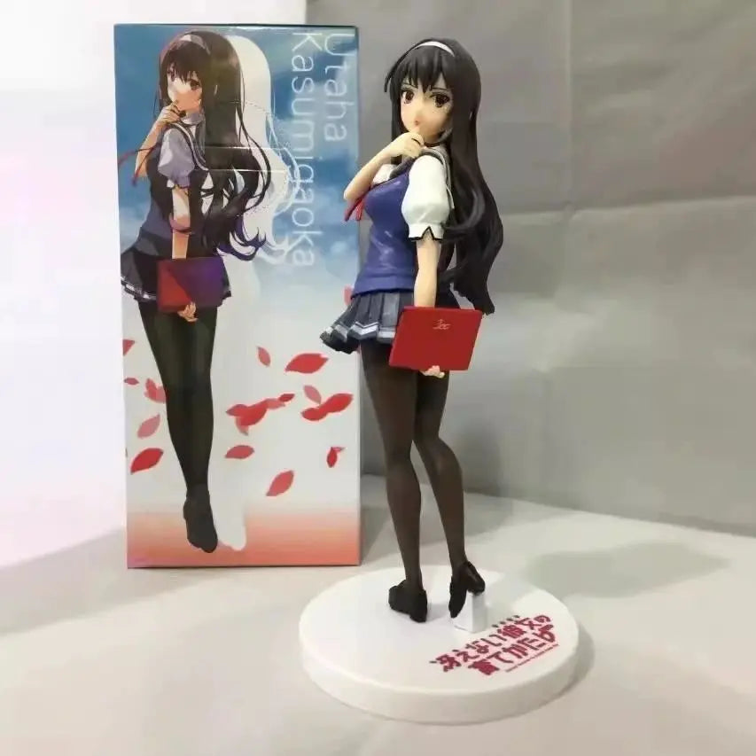 20CM Anime Saenai Heroine no Sodatekata Kato Megumi Action Figure School Uniform Dress Up Model Doll Collection Decor Toys Gifts