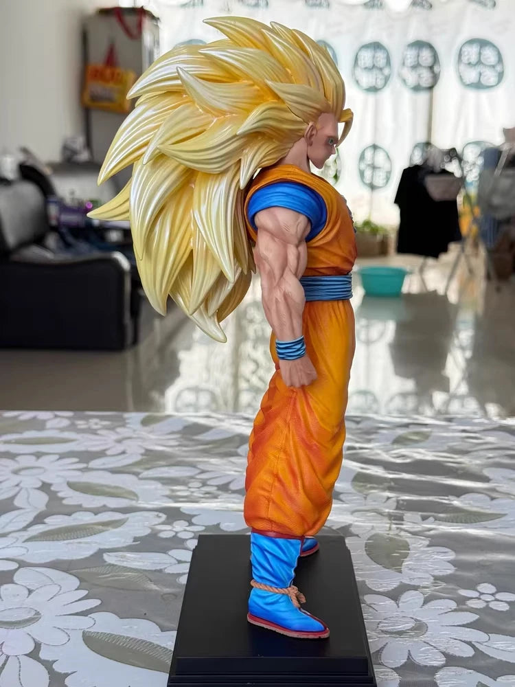 34 cm Jt-Statue Dragon Ball Son Goku Figur Ssj3 Goku Figur Super Saiyan 3 Goku Figuren Dekor Anime Figur Gk Statue Modell
