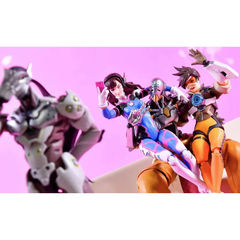 In Stock 100% Original Overwatch Figma Action Figures OW2 Genji Widowmaker Anime Figure PVC Collectible Model Toys Ornaments