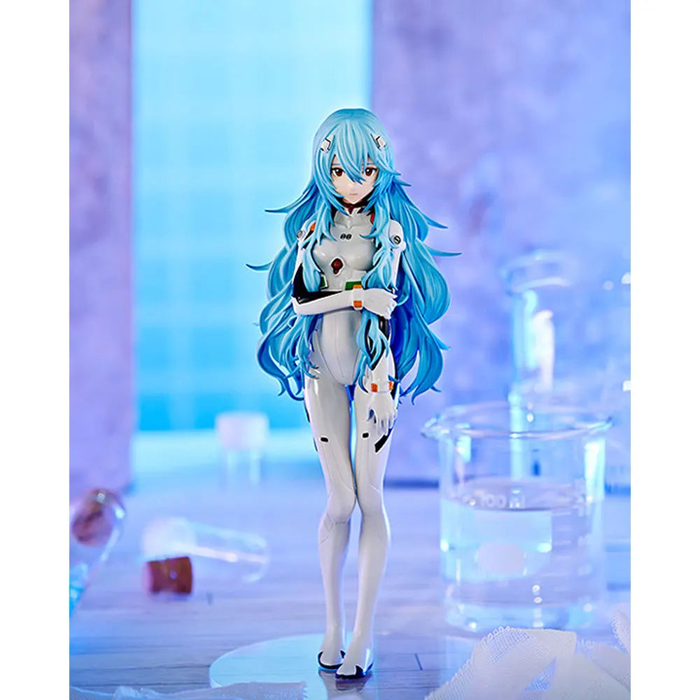 17CM EVA Anime Figure AYANAMI REI Long Hair Standing Animation Toy Model Gift Collection Ornaments Decoration PVC