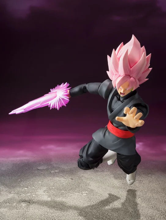 In Stock 100% Original Bandai SHF SH FIGUARTS Dragon Ball Goku Goku Black Action Character Anime Model Toy Pink Hair PVC Gift